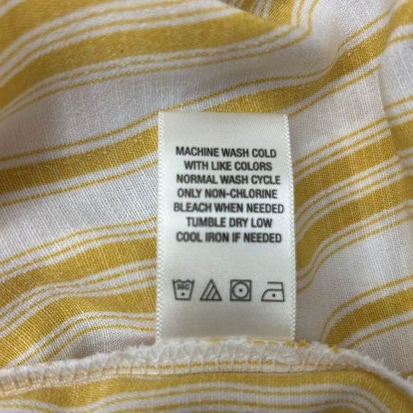 West Kei Allan Surplice Rolltab High Low Top XXL. Yellow and White. - Picture 5 of 10